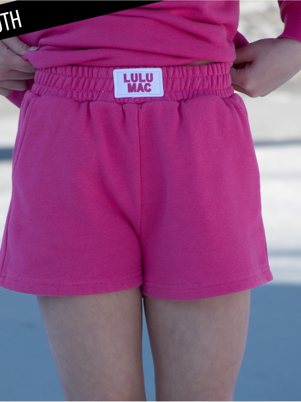 Lulu Mac Kids Hot Pink Terry Cloth Shorts